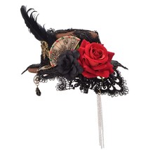 Women Victorian Punk Mini Bowler Hat Hair Clip Party Hat Dancing Cocktail Head C - £26.10 GBP