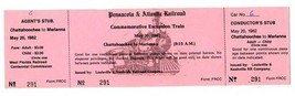 Pensacola and Atlantic Railroad Ticket Louisville &amp; Nashville Railroad 1982 - $17.82