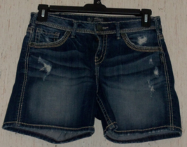 Excellent Womens Silver J EAN S &quot;Suki&quot; Distressed Denim Shorts Size 29 - £24.44 GBP