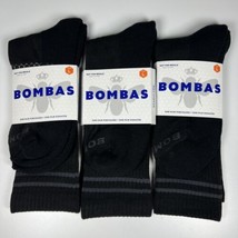 Bombas Men&#39;s Large 10-13 Mens/womens Socks Black 3 Pairs-honeycomb NEW - £11.70 GBP