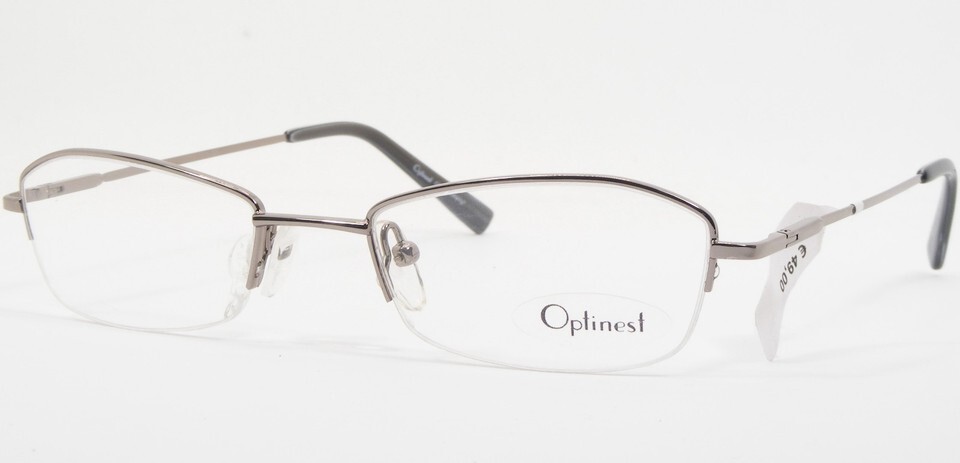 Vintage Optinest ECO-076 C13 Silver UNIQUE RARE EYEGLASSES GLASSES 49-18... - $54.53