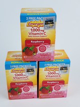 3x Boxes Emergen-C 1000mg Vitamin C Immune Powder Raspberry 36 packs total - £23.90 GBP