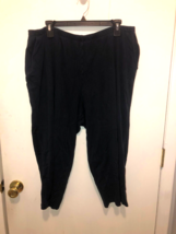 Lands End Womens Plus SZ 2X Pull On Elastic Waist Cropped Stretch Pants ... - $8.90