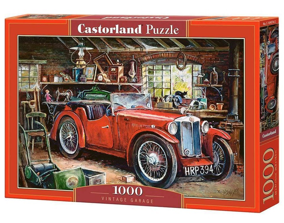 1000 Piece Jigsaw Puzzle, Vintage Garage, automobile, Classic car, Adult - $36.55