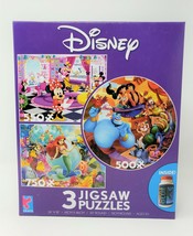 Ceaco Disney 3 Pack Jigsaw Puzzles &amp; Puzzle Glue - New - $29.99
