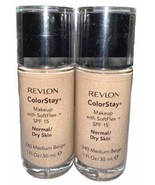 (Pack Of 2) Revlon ColorStay Makeup With SoftFlex Normal/Dry #240 MEDIUM... - £15.49 GBP