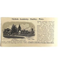 Nichols Academy Dudley Massachusetts 1894 Advertisement Victorian 2 ADBN1kk - $368.12 MXN