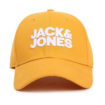 Jack &amp; Jones Cap Original Embroidered Logo Six Panel Baseball Cap Yellow Unisex - £30.23 GBP