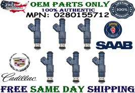 6x Fuel Injectors for 1999,2000,2001,2002,2003 Saab 9-5 3.0L V6 Turbocharged OEM - £91.74 GBP