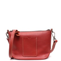 Brand Casual Genuine Leather Women Crossbody Bag Simple Daily Functional Zip Pur - £72.98 GBP