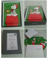16 NIB Hallmark Peanuts Snoopy Woodstock Christmas Cards New In Box - £12.76 GBP