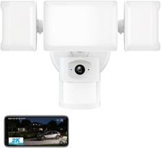 Olafus Floodlight Camera Outdoor, 2K Qhd Smart Security Cam Flood Light Wired, - $109.70