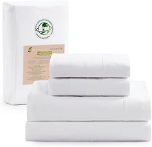 100 Organic Cotton Twin Sheets Set 3Pc Twin Bed Sheets Breathable Cotton Sheets  - £43.70 GBP