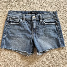 Joe&#39;s Jeans Womens Cut-Off Denim Jean Shorts Size 25 Blue Mid Rise Raw Edge - $279.15 MXN