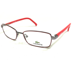 Lacoste Kids Eyeglasses Frames L3102 045 Red Silver Rectangular 48-15-125 - $18.49