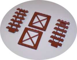 2 Used Lego Reddish Brown Staircase 7 x 4 x 6 Open &amp; 2 Crane Arm Truss 30134 - $9.95