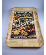 Edwards Desiccated Soup Tray Woven Bamboo Nevco Decor Adverstising Cotta... - $34.03 CAD