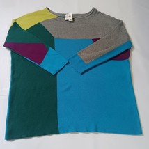 Stylus RN#93677 Women&#39;s Multicolor Wool Blend 3/4 Sleeve Sweater Size Small - €16,94 EUR