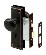 Prime-Line E 2495 Mortise Keyed Lock Set with Classic Bronze Knob � Perf... - $55.16 CAD