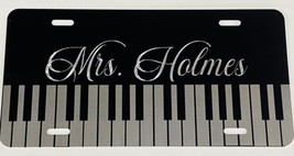 Combo Laser Engraved Piano &amp; Diamond Etched Custom Name Car Tag License Plate - £15.62 GBP