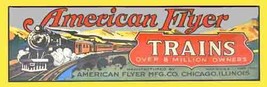 American Flyer Mfg. Co. Set Box Label Adhesive Sticker Form 7700 Trains Parts - $9.98