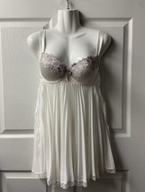 Seductive Wear by Cinema Etoile Cream  Chemise Size Medium Lace Padded Bra - £11.57 GBP