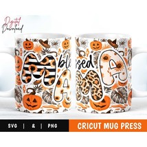 Halloween Mug Wrap Sublimation, Cricut Mug Press Svg, Cricut Mug Wrap PNG - £3.09 GBP