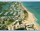 Aerial View Fort Lauderdale Beach Florida FL UNP Chrome Postcard I17 - $2.92
