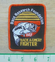 Bass Research Foundation Brf &quot;Back A Great Fighter&quot; Cloth SEW-ON Patch New - £3.77 GBP