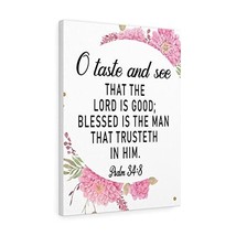 Express Your Love Gifts Bible Verse Canvas O Taste and See Psalm 34:8 Scripture  - £62.21 GBP