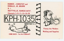 Citizens Band CB Radio QSL Card KPH-1035 From Hiattville Kansas Postcard - £9.17 GBP