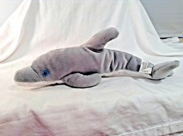  K &amp; M Plush Dolphin Shark Stuffed Gray Toy Mammal 13 in Length Toy - £10.11 GBP