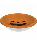 Halloween Pumpkin Jack O&#39;Lantern 8 Ct 20 oz Bowls - £3.97 GBP