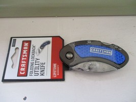 CRAFTSMAN LOCKBACK FOLDING UTILITY KNIFE (BLUE HANDLE) lock back locking... - $32.73