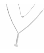 Stainless Steel Tube Necklace (33 in) New Gift Box!  Beautiful Unique!! ... - £12.20 GBP