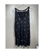 Lucky Brand Black Sleeveless Boho Floral Embroidery Tank Top Womens Size... - $30.82 CAD
