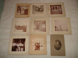 9 Antique Cabinet Photo Cards of people Places - $44.54