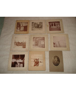 9 Antique Cabinet Photo Cards of people Places - $44.54