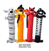 Halloween Loofa Dog Toys Long Assorted Mummy Devil Whitch Skeleton Characters - £11.85 GBP