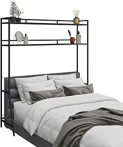 Novogratz Beverly Over-The-Bed Storage For Full And Full Xl Beds, Black ... - $220.99