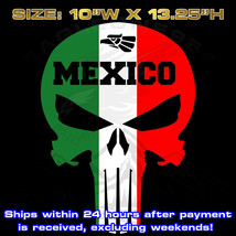 1 MEXICAN COUNTRY FLAG DECAL MEXICO FLAG DECAL STICKER SKULL #2107 - $18.95