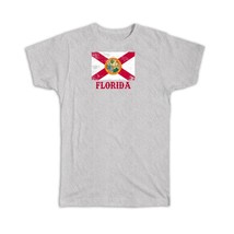 Florida : Gift T-Shirt Flag Distressed Souvenir State USA Christmas Coworker - £14.42 GBP+