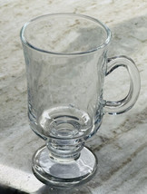 Irish Coffee Mugs Footed/Handed Clear Glass/Mug  8oz - £6.51 GBP
