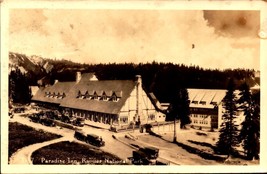 Paradise Inn Rainier National Park Wa Rppc 1937 Udb Postcard BK60 - £4.74 GBP