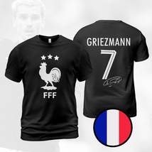 France Griezmann Three-Time Champions 3 Stars World Cup 2022 Black T-Shirt - $29.99+