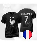 France Griezmann Three-Time Champions 3 Stars World Cup 2022 Black T-Shirt - $41.01 CAD+