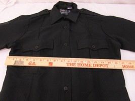 The Command Shirt By Flying Cross Uniform Black Polyester Zipper Front 3... - £9.70 GBP