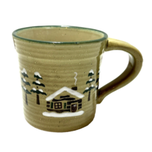 Sonoma Lodge Coffee Mug Winter Pine Trees 16 oz. Stoneware Cup - £12.88 GBP