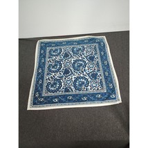 4 World Market Blue White Cotton Cloth Napkins Boho Print Blue - $14.17