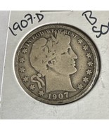 1907-D Barber Silver Half Dollar VG - $74.24